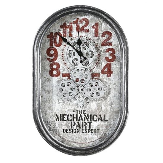 Photo of Lodge glass wall clock with silver metal frame