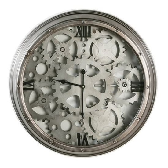 Photo of Loft glass wall clock with anthracite and silver metal frame