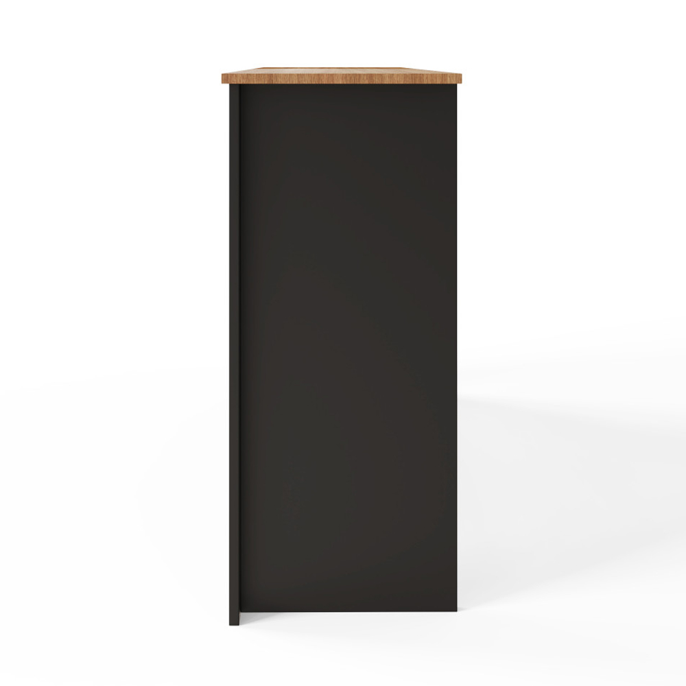 Loftus Wooden Chest Of 7 Drawers in Black