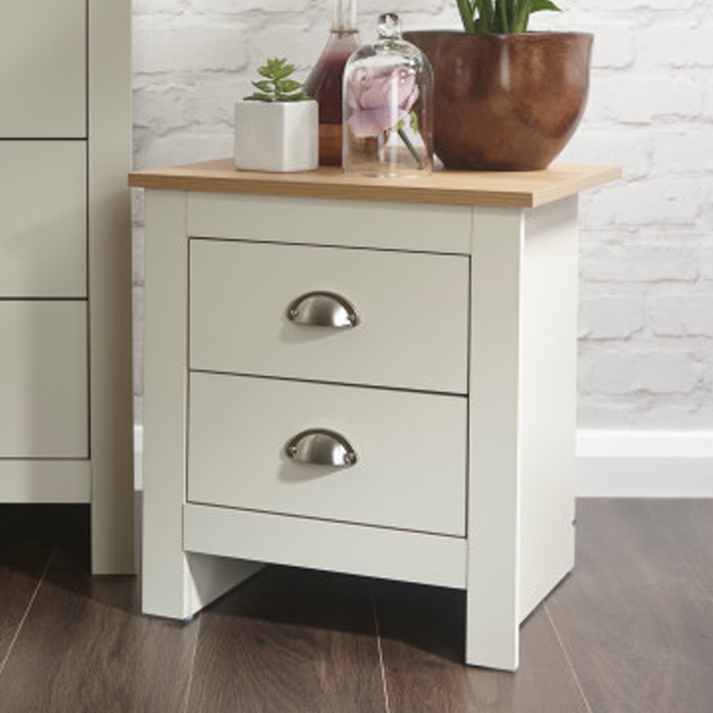 Loftus Wooden Furniture Set With 2 Doors Wardrobe In Cream Oak