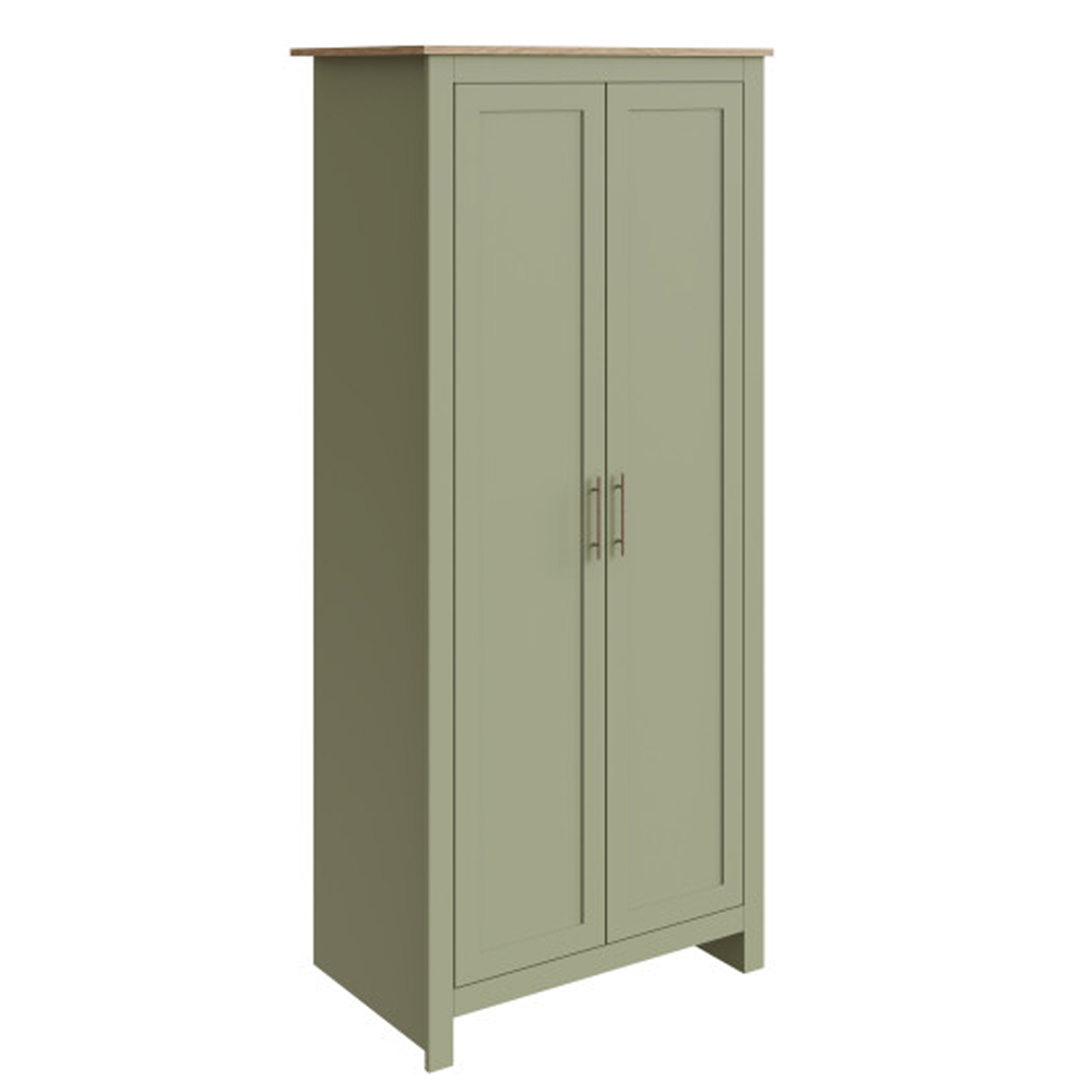 Loftus Wooden Furniture Set With 2 Doors Wardrobe In Sage Green Oak