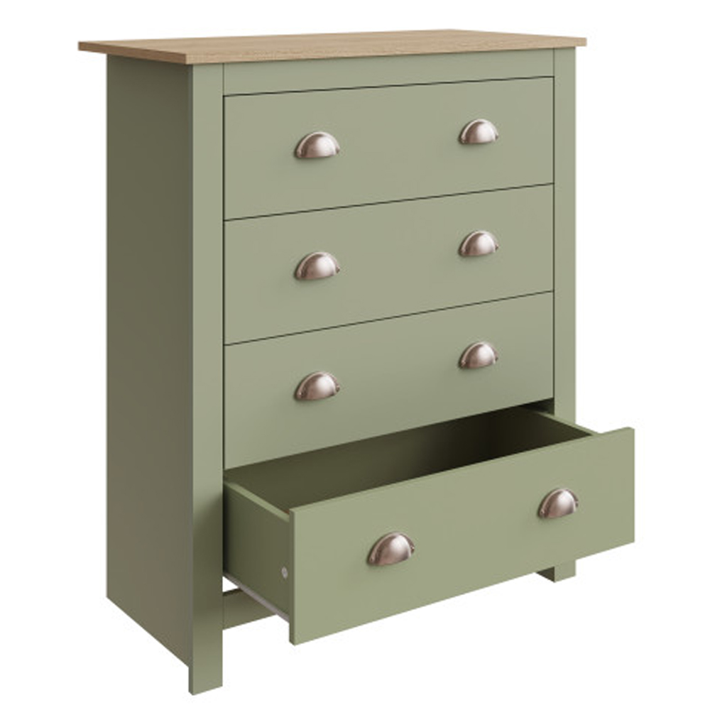 Loftus Wooden Furniture Set With 2 Doors Wardrobe In Sage Green Oak