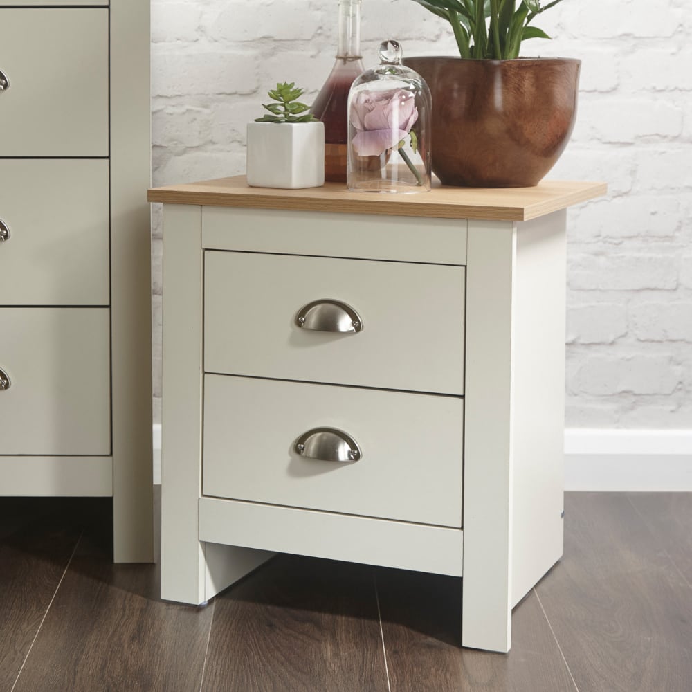 Loftus Wooden Furniture Set With 3 Doors Wardrobe In Cream Oak
