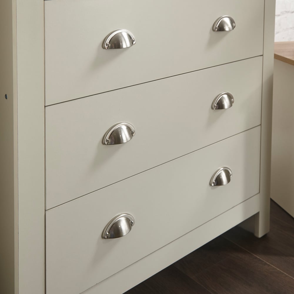 Loftus Wooden Furniture Set With 3 Doors Wardrobe In Cream Oak