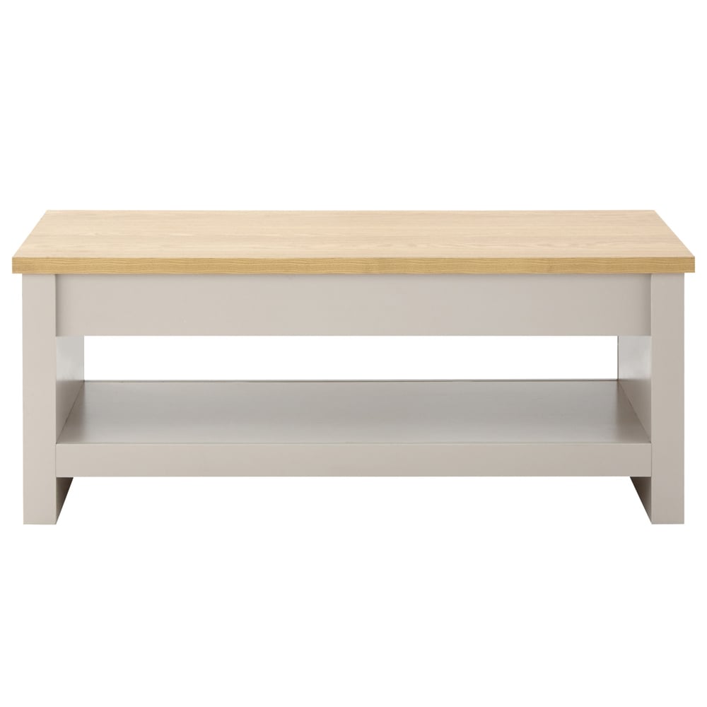Loftus Wooden Lift Up Coffee Table In Grey And Oak