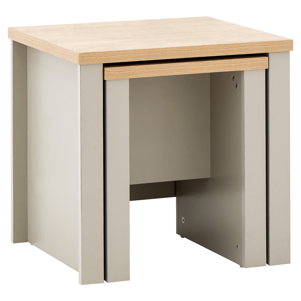 Loftus Wooden Nest Of 2 Tables In Grey And Oak