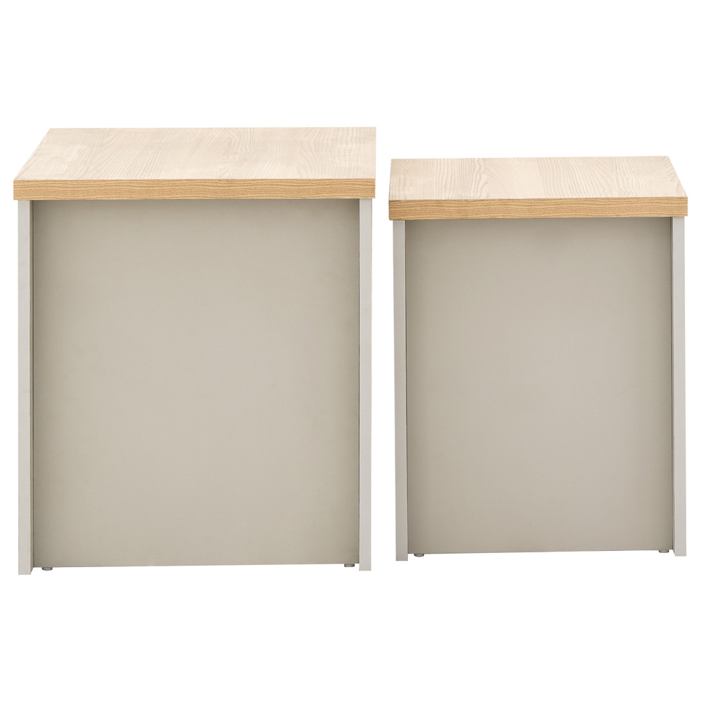 Loftus Wooden Nest Of 2 Tables In Grey And Oak