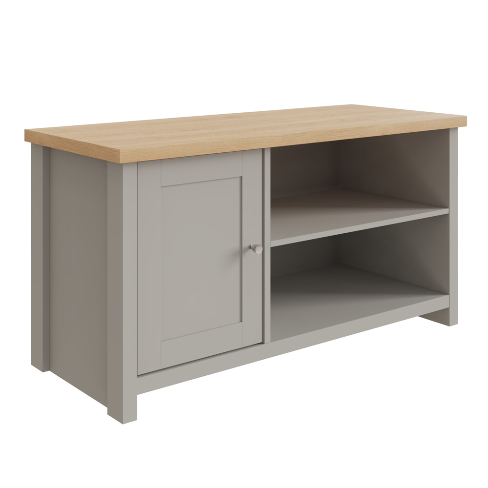 Loftus Wooden TV Stand With 1 Door In Grey And Oak