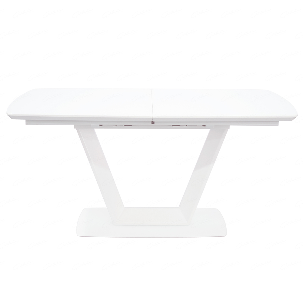 Logan Large Glass Extending Dining Table In White