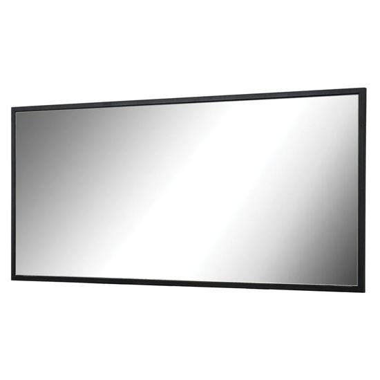 Logan Wall Mirror Wide With Black Wooden Frame
