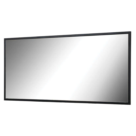 Product photograph of Logan Wall Mirror Wide With Black Wooden Frame from Furniture in Fashion