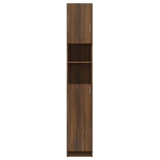 Logan Wooden Bathroom Storage In Brown Oak Furniture in Fashion