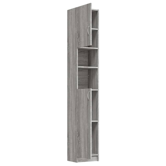 Logan Wooden Bathroom Storage In Grey Sonoma Oak Furniture in