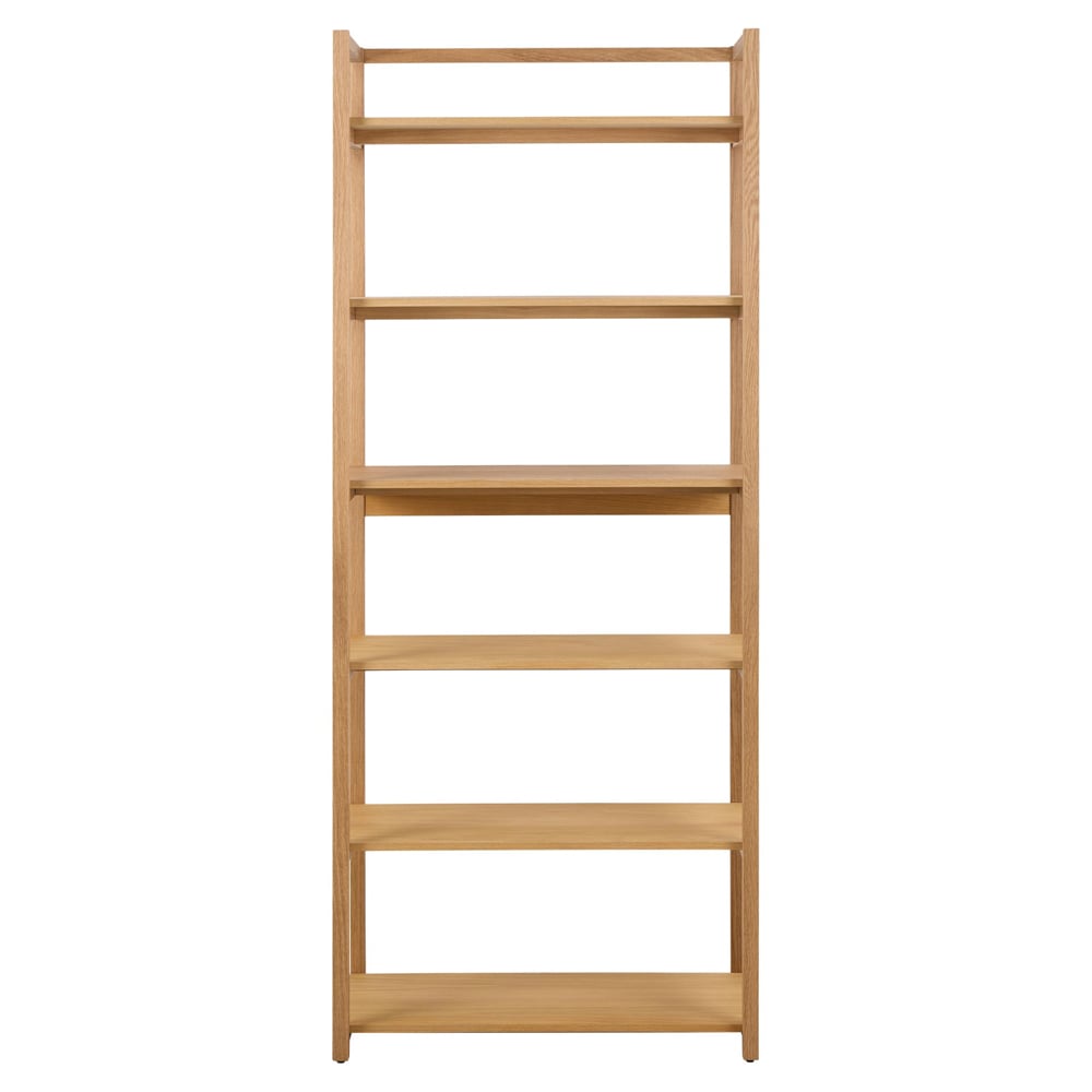 Logan Wooden Bookcase With 6 Shelves In Oak