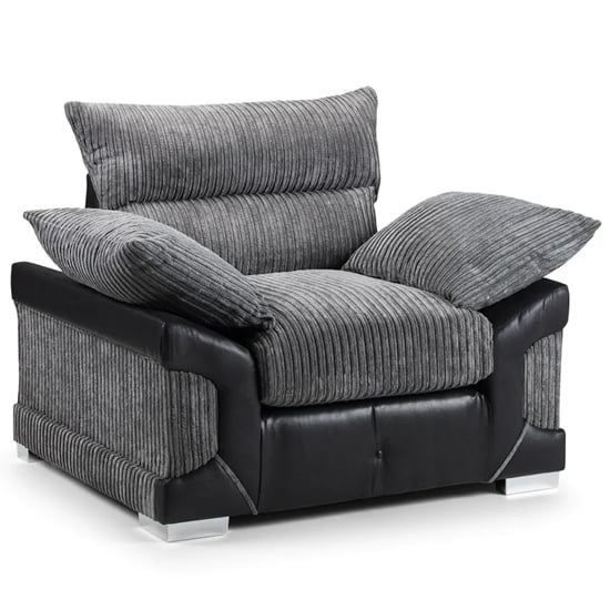 Read more about Logion fabric armchair in black and grey