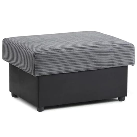 Read more about Logion fabric foot stool in black and grey