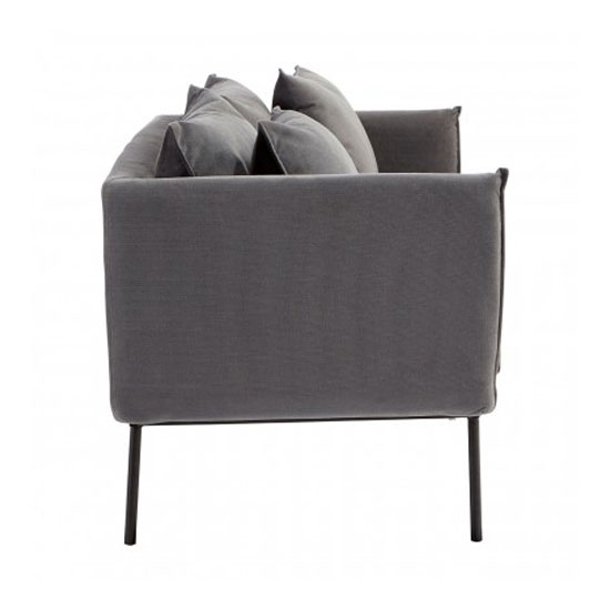 Giausar 2 Seater Fabric Sofa In Grey_2