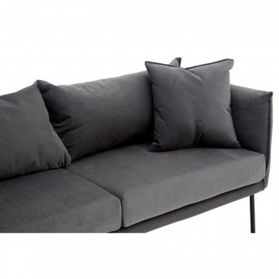 Giausar 2 Seater Fabric Sofa In Grey_4