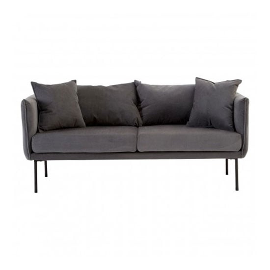 Giausar 2 Seater Fabric Sofa In Grey