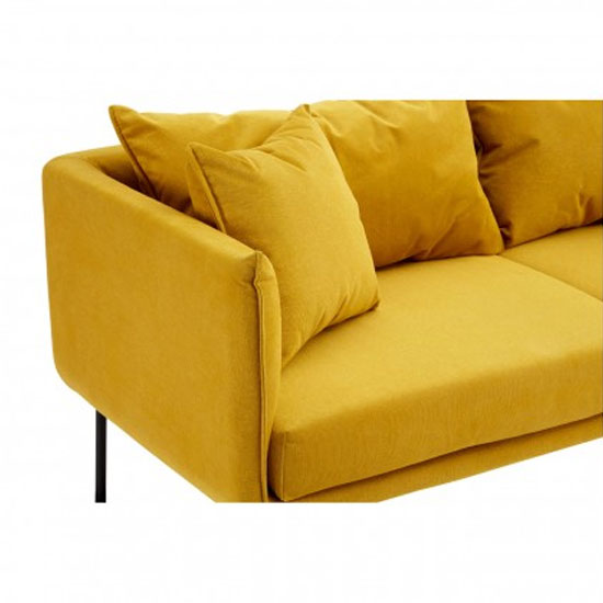 Giausar 2 Seater Fabric Sofa In Yellow_4