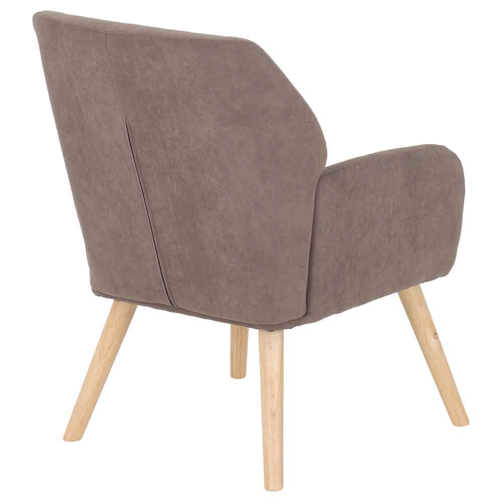 Lomaro Velvet Bedroom Occasional Chair in Brown