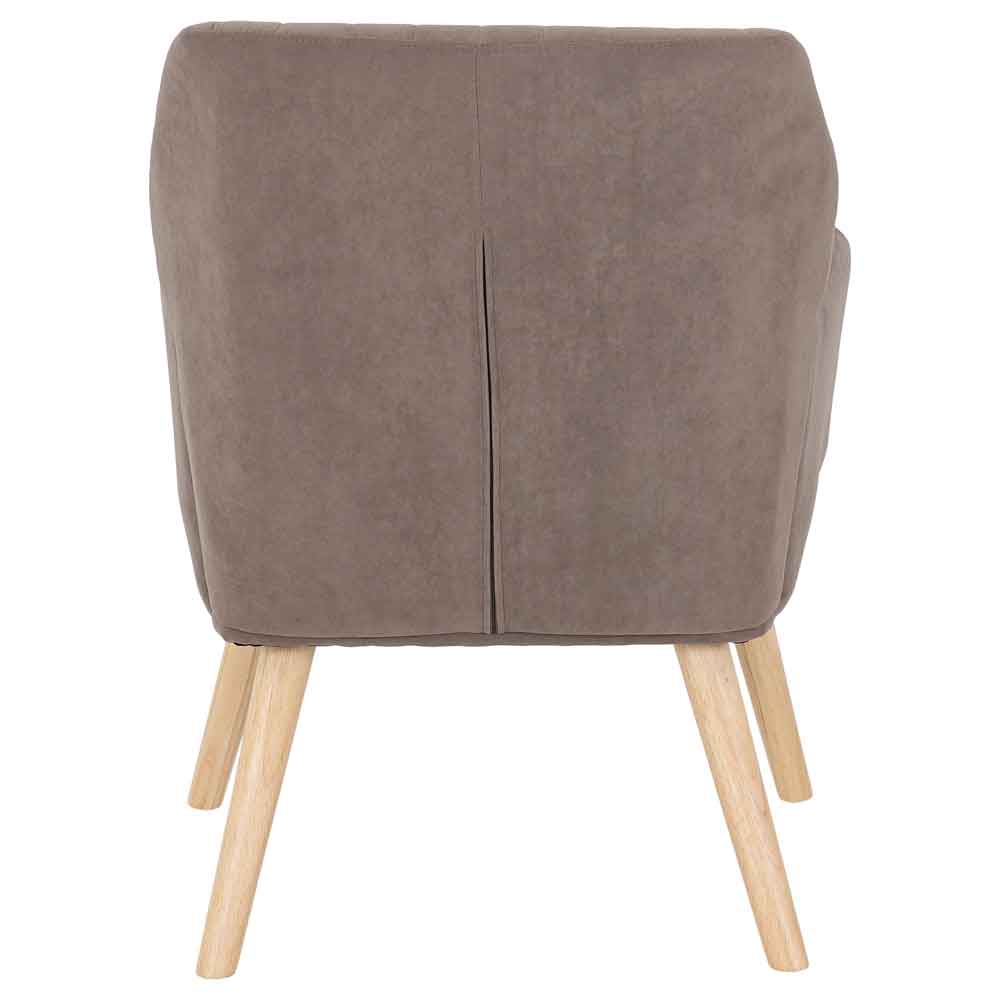Lomaro Velvet Bedroom Occasional Chair in Brown