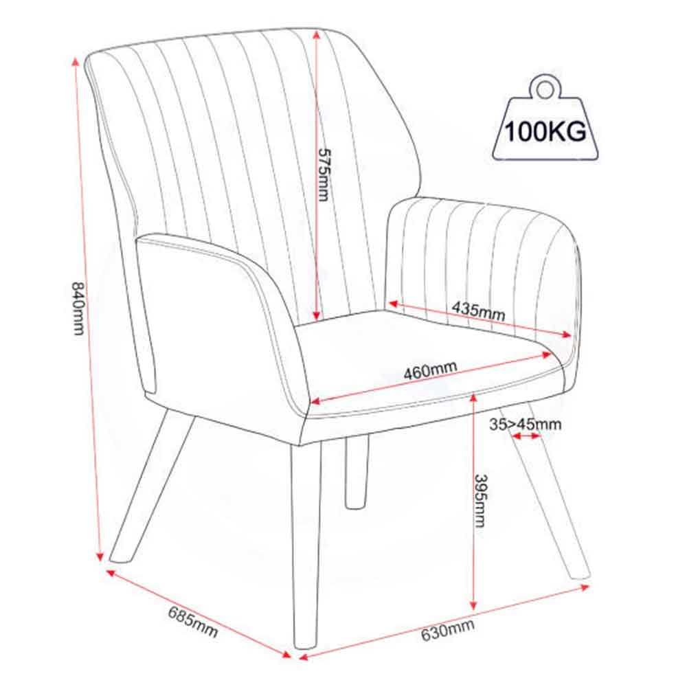 Lomaro Velvet Bedroom Occasional Chair in Brown