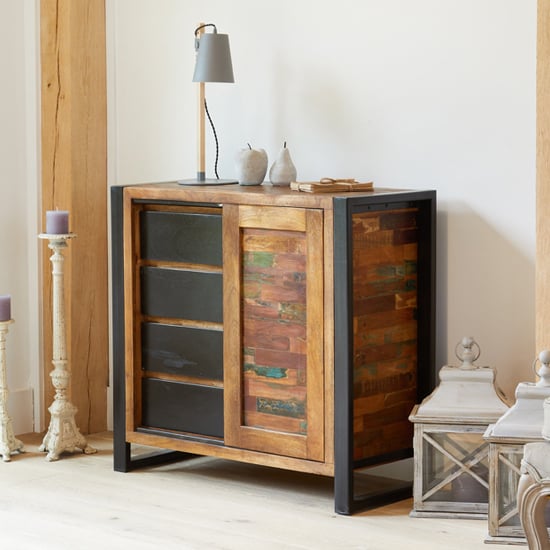 Photo of London urban chic wooden 1 door and 4 drawers sideboard