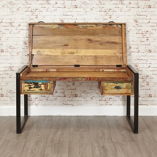 London Urban Chic Wooden Laptop Desk With Lift Up Top_2