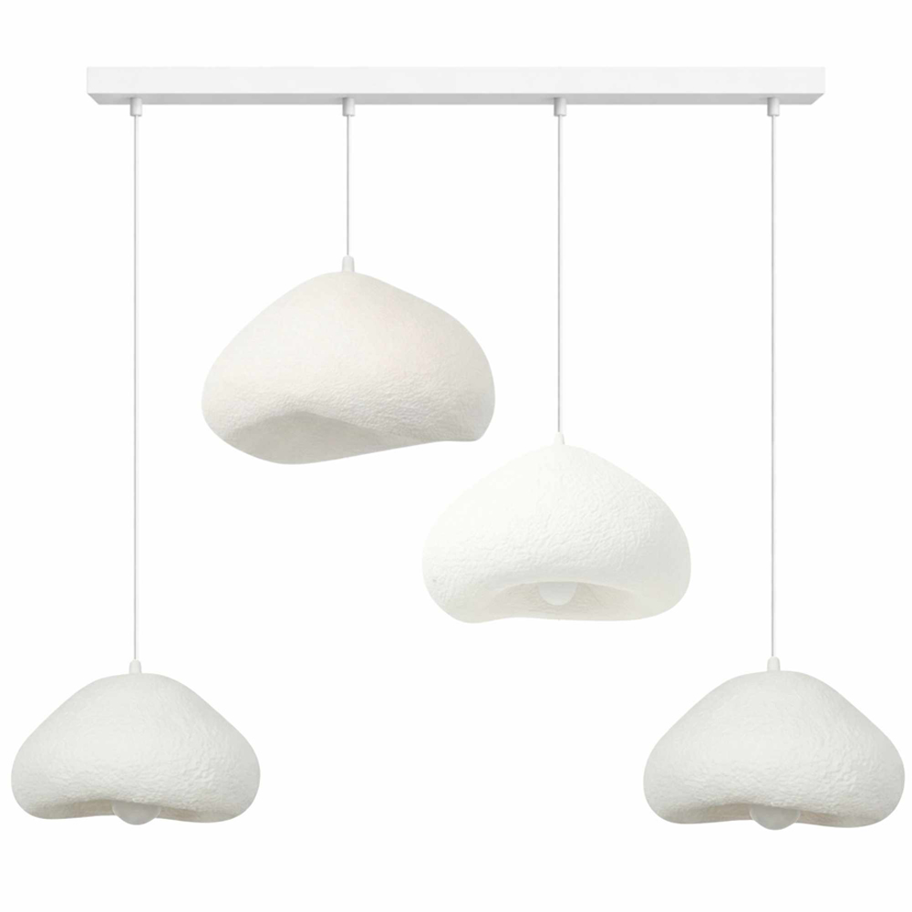 Lora 4 Light Metal Ceiling Chandelier Light in White