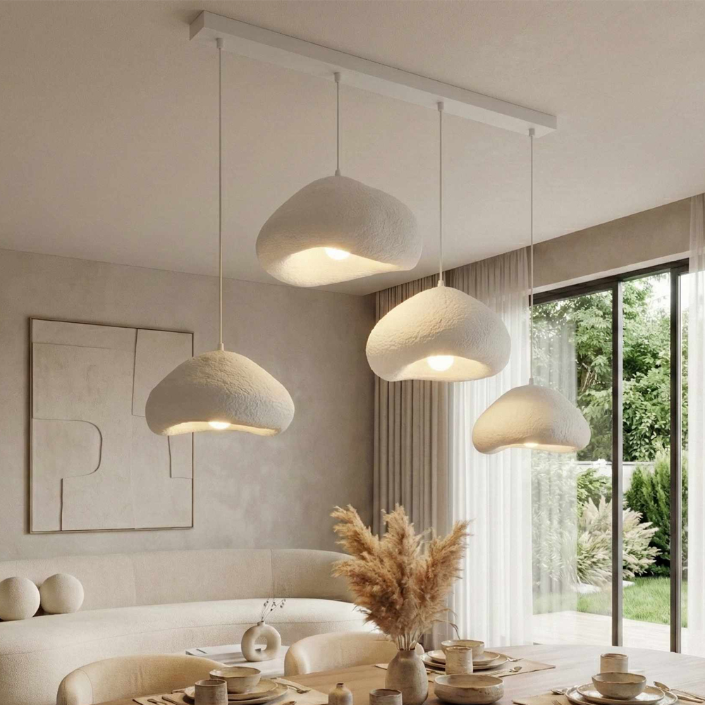 Lora 4 Light Metal Ceiling Chandelier Light in White