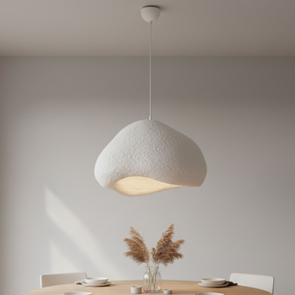 Lora Large Metal Ceiling Pendant Light in White