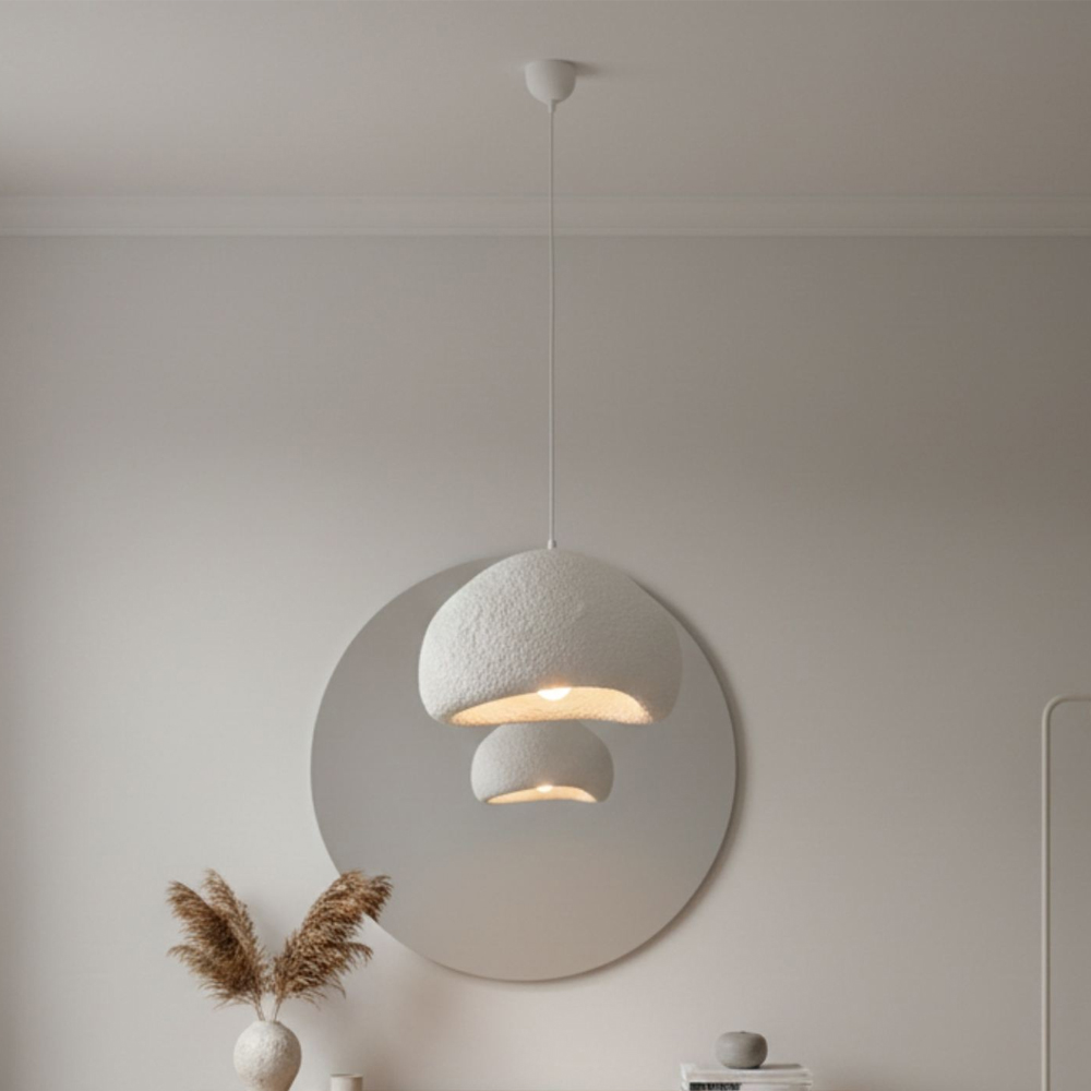 Lora Medium Metal Ceiling Pendant Light in White