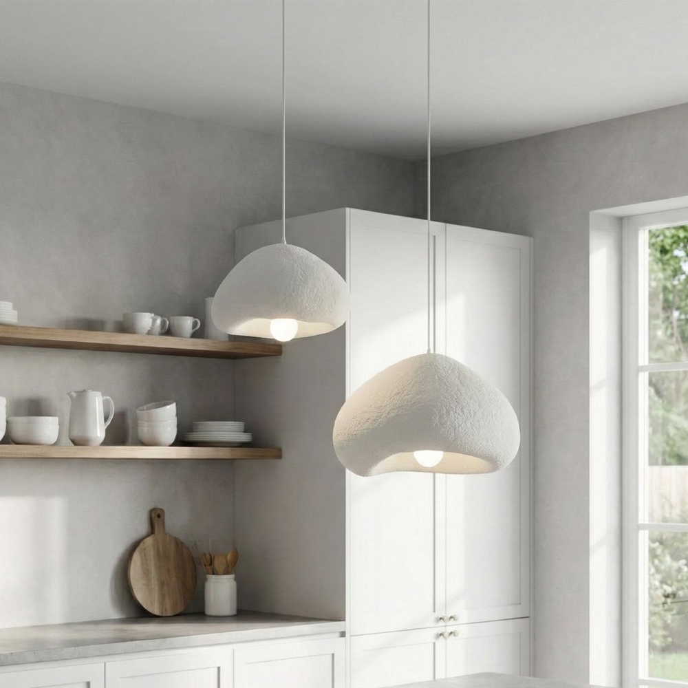 Lora Small 2 Light Metal Ceiling Pendant Light in White
