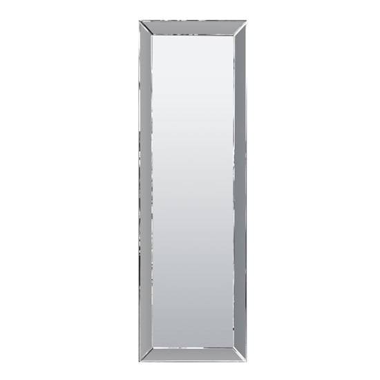Product photograph of Lorain Bevelled Full Length Wall Mirror In Euro Grey from Furniture in Fashion
