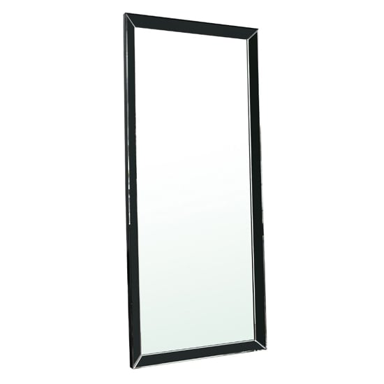 Photo of Lorain bevelled leaner floor mirror in black