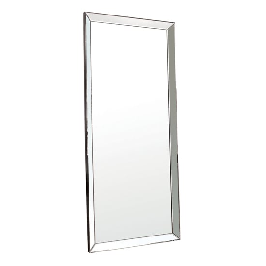 Photo of Lorain bevelled leaner floor mirror in silver