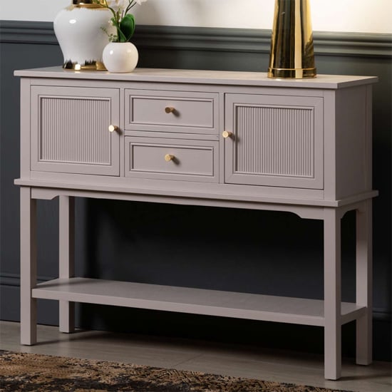 Product photograph of Lorain Pine Wood Sideboard 2 Doors 2 Drawers In Summer Grey from Furniture in Fashion