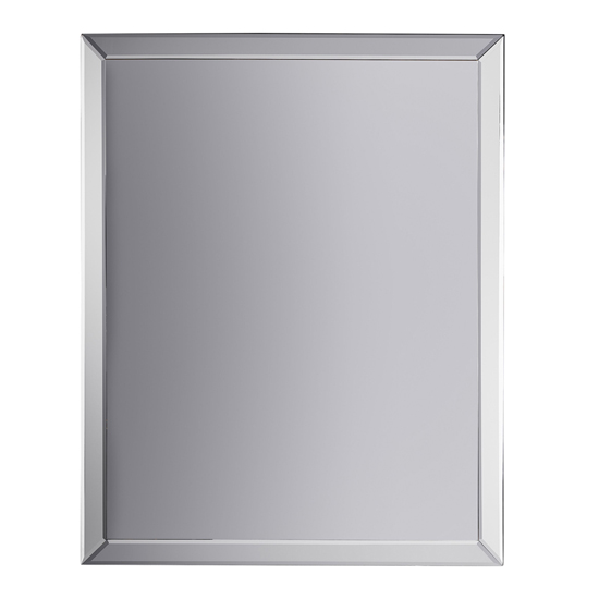 Photo of Lorain rectangular bevelled wall mirror in silver