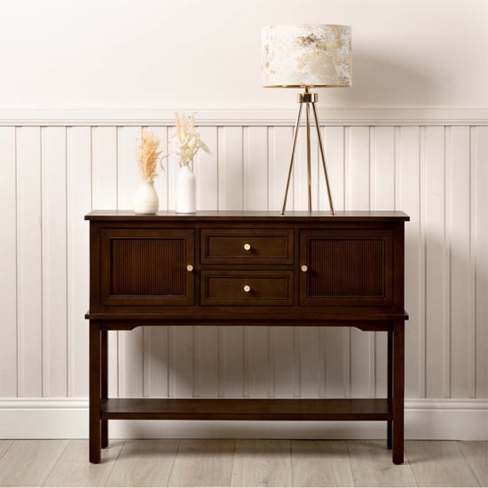 Product photograph of Lorain Wooden Sideboard With 2 Doors 2 Drawers In Walnut Brown from Furniture in Fashion