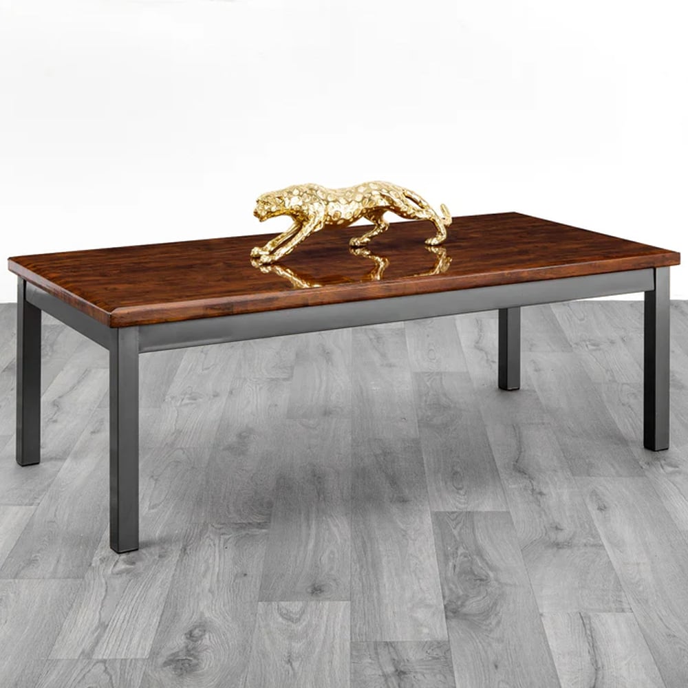 Read more about Lore high gloss coffee table in brown marble effect
