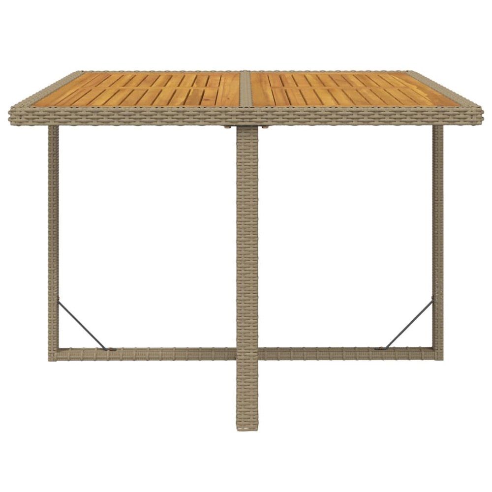 Lorento Garden Wood Grain Dining Table in Beige