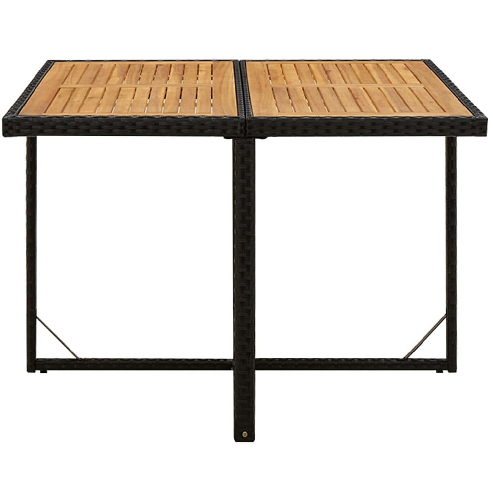 Lorento Garden Wood Grain Dining Table in Black
