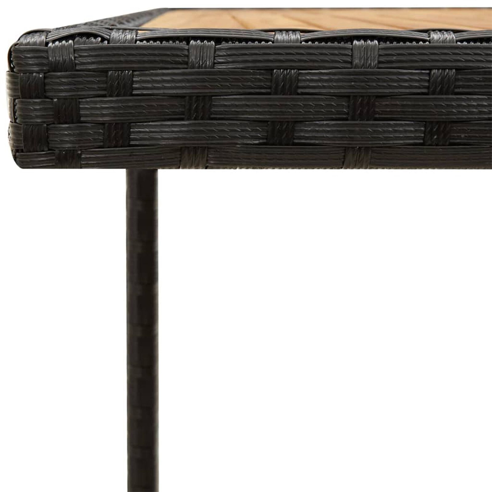 Lorento Garden Wood Grain Dining Table in Black
