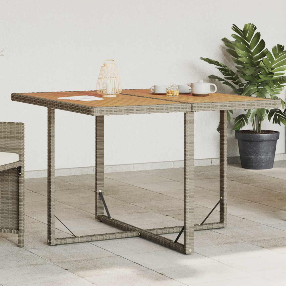 Lorento Garden Wood Grain Dining Table in Grey