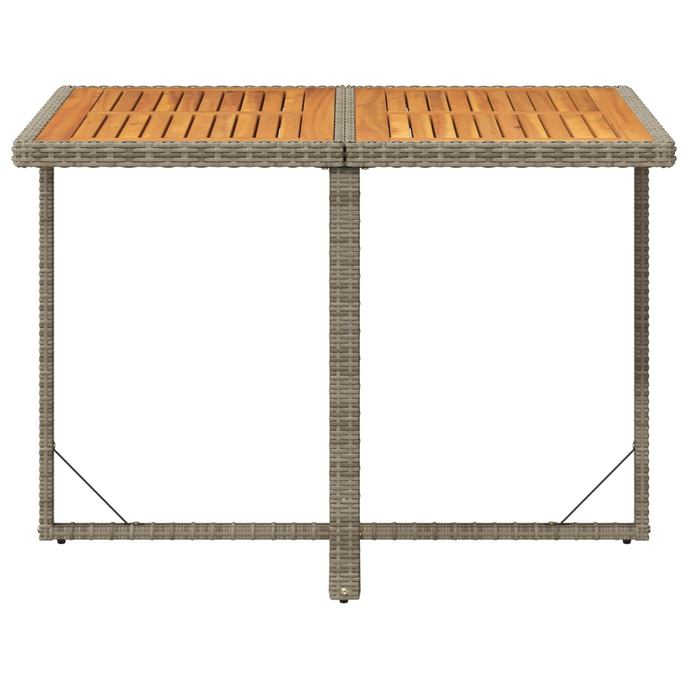 Lorento Garden Wood Grain Dining Table in Grey
