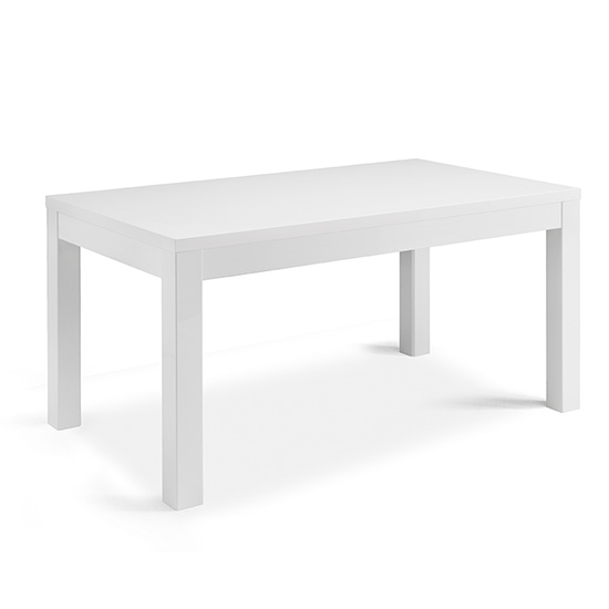 Lorenz Dining Table In Gloss White With 4 White Cexa Chairs