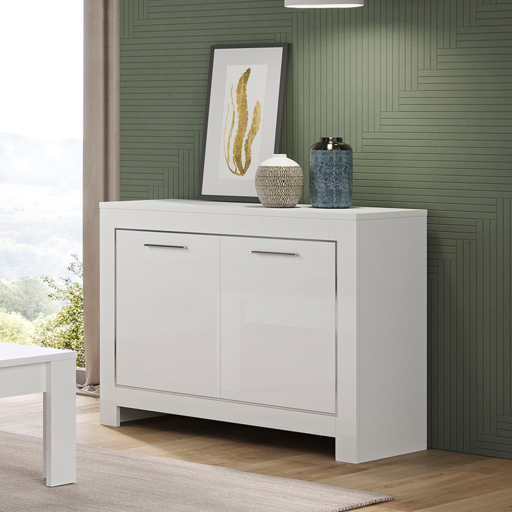 Read more about Lorenz high gloss sideboard 2 doors in white