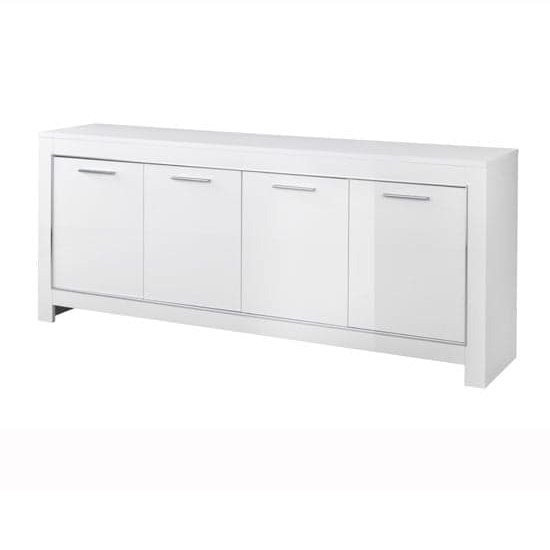 Lorenz Modern Sideboard In White High Gloss With 4 Doors
