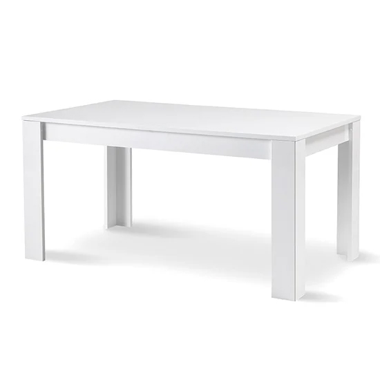Lorenz Wooden Dining Table In White High Gloss